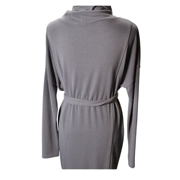 CAbi Cowl Neck Tunic Sweater Dress Blue Gray Long‎ Sleeve Neutral Staple Medium - Picture 4 of 9